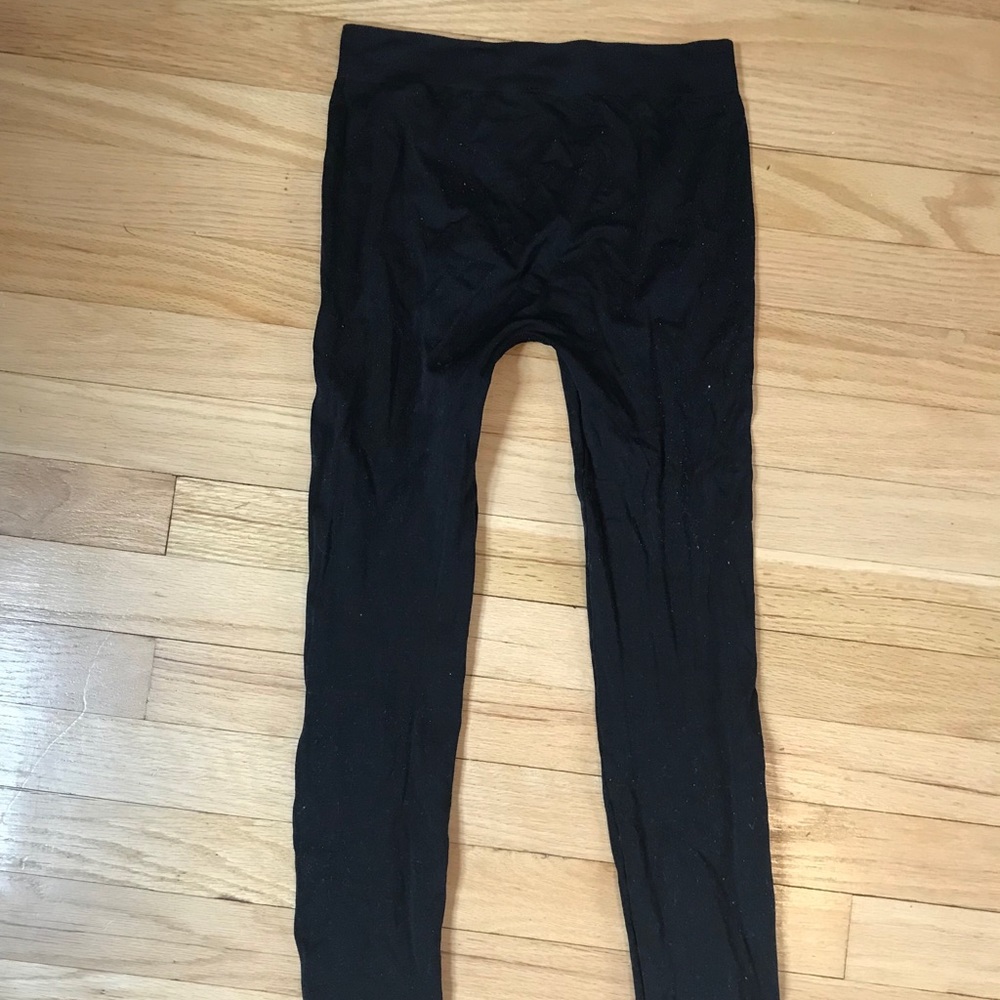Active Black Tights Slightly Sheer Leggings Sz S